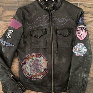 Ed Hardy by Christian Audigier Moto Jacket